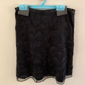 Black spiral pattern skirt